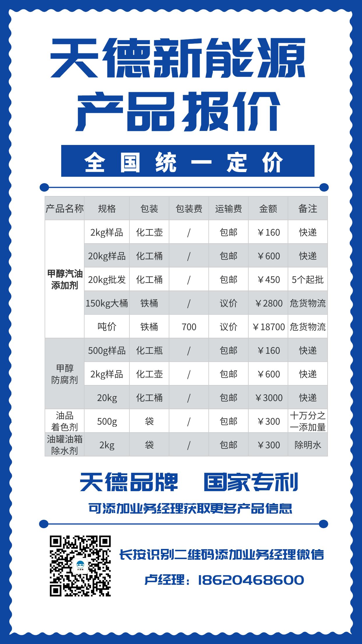 天德牌甲醇汽油添加劑2023最新價(jià)格
